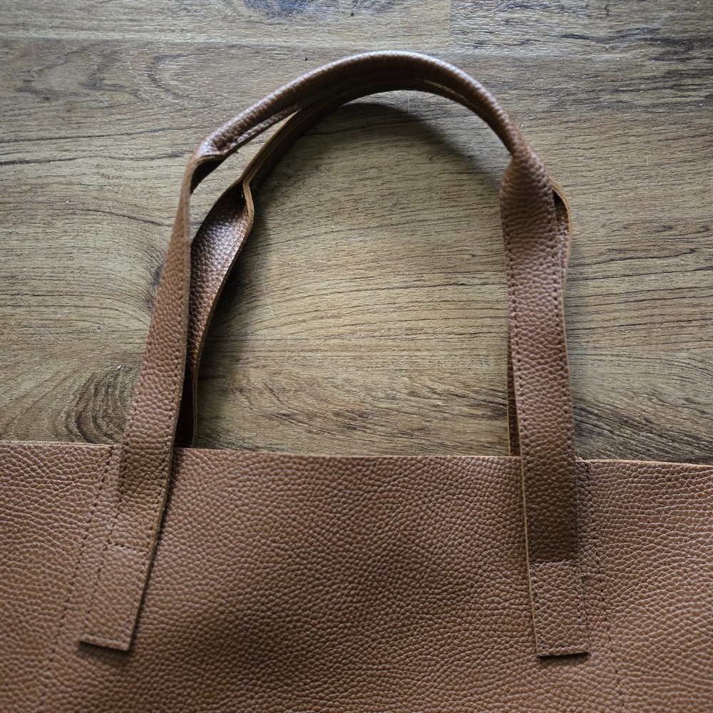Tanger Tote Bag Light Brown Pebbled‎ Leather Shopper Boho Tassel 2020 - Picture 4 of 10